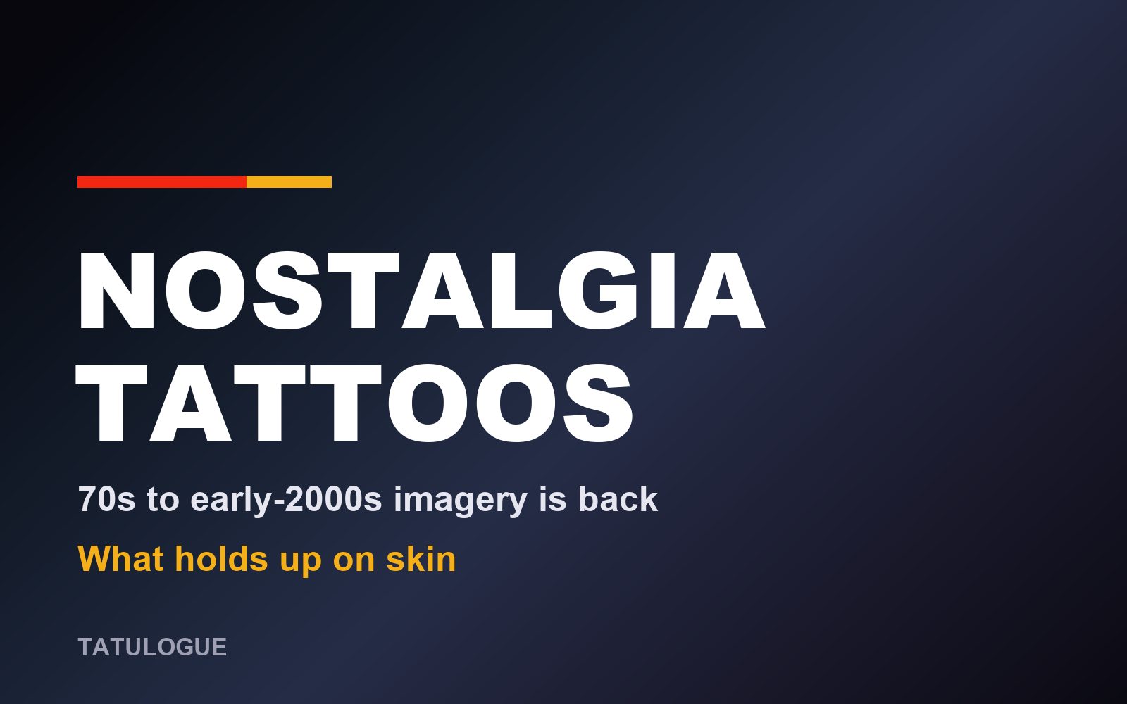 Nostalgia tattoos graphic: cherries, bows and butterflies from the 70s through the early 2000s